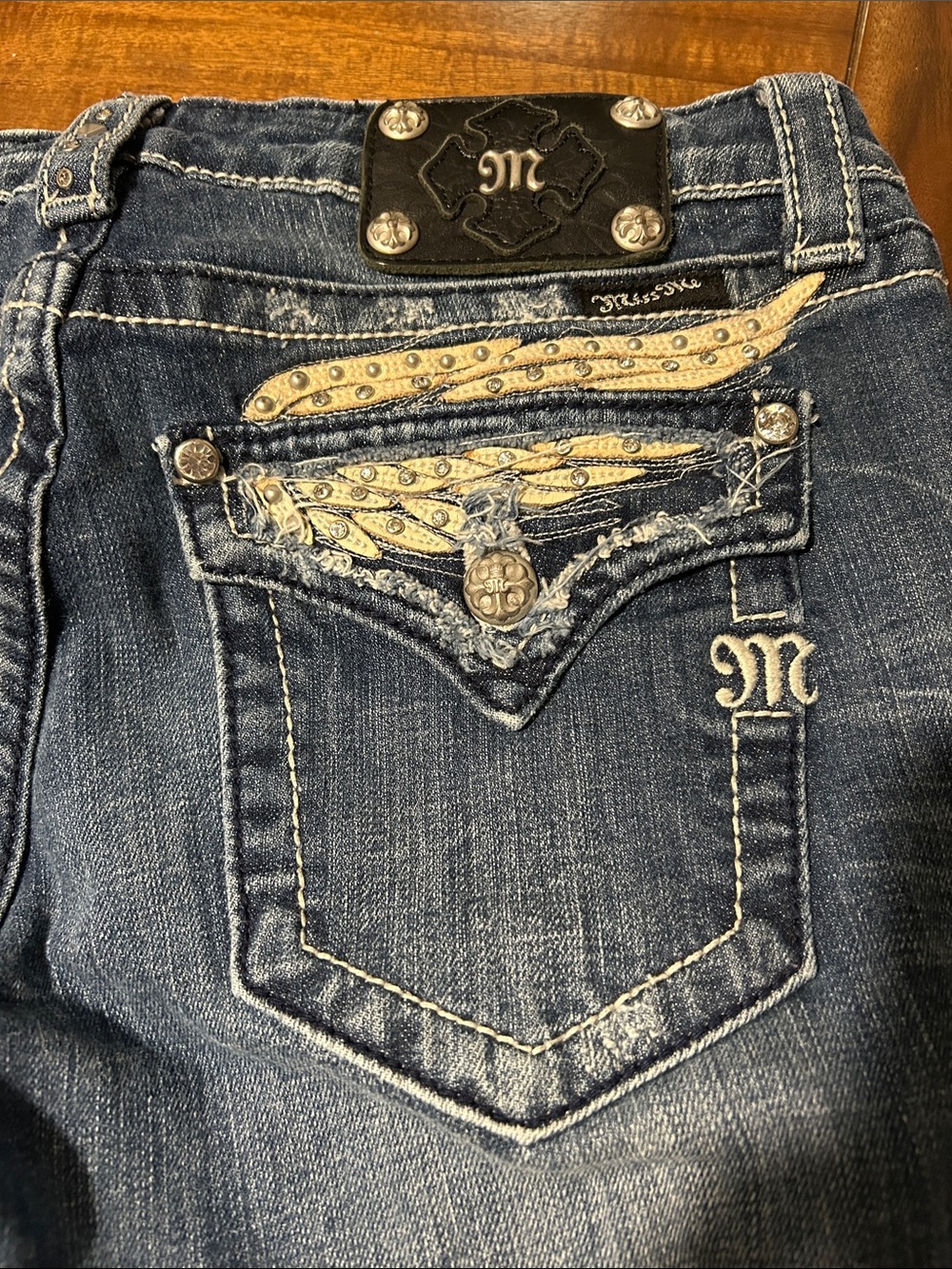 Miss Me Dark Blue Embellished women’s Jeans boot cut